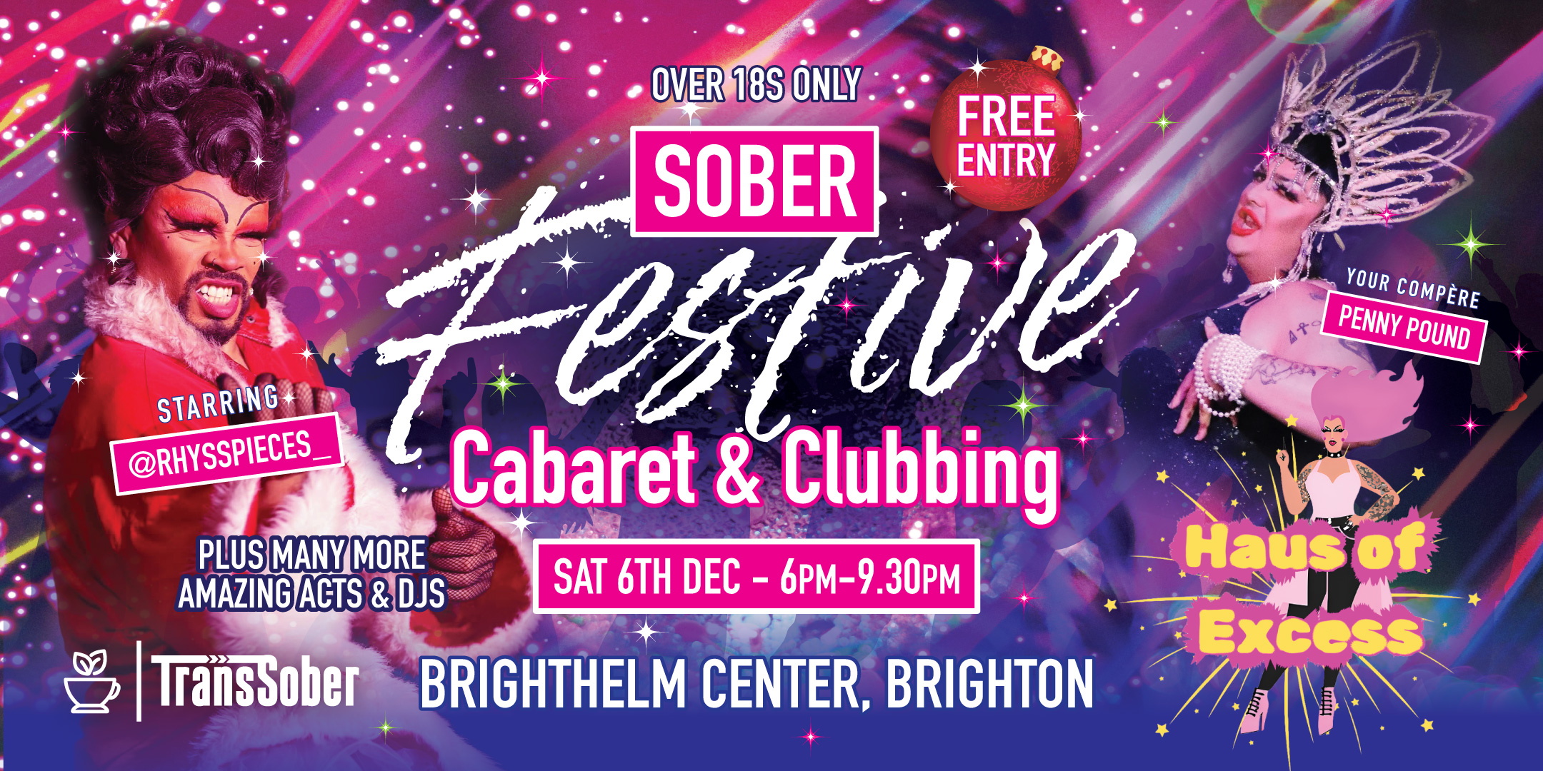 Haus-of-Excess-Eventbrite-banner Sober Festive Cabaret & Clubbing-Sat6thDec