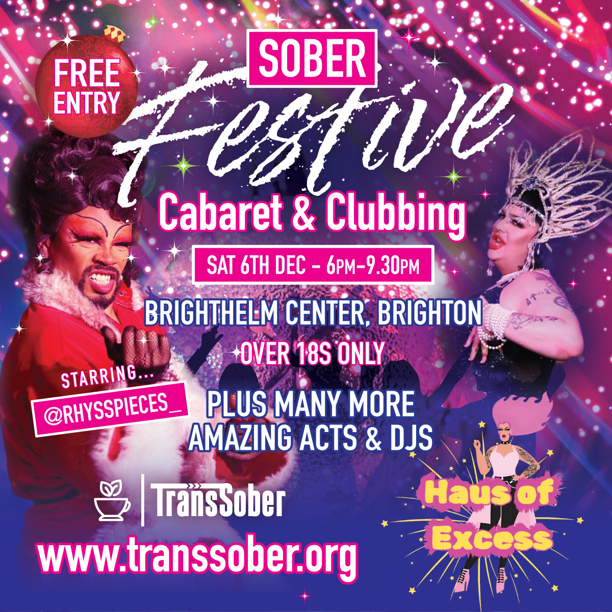 Haus-of-Excess-social-1 Sober Festive Cabaret & Clubbing-Sat6thDec